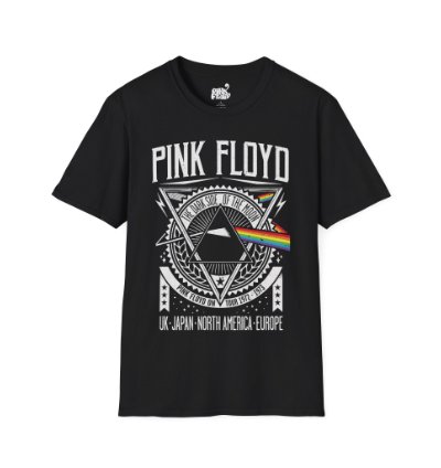 Pink Floyd World Tour Black T-shirt - Size Usa