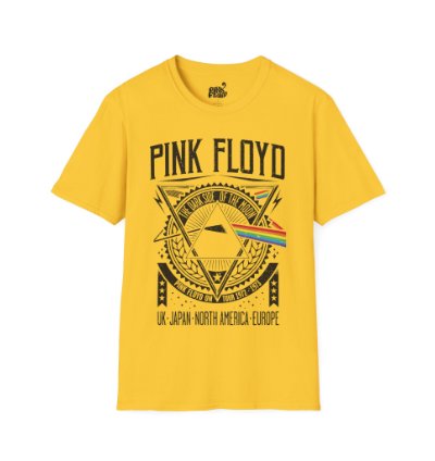 Pink Floyd World Tour Gold T-shirt - Size Usa