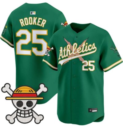 Brent Rooker Jersey 25 Athletics One Piece Vapor Premier Stitched Green