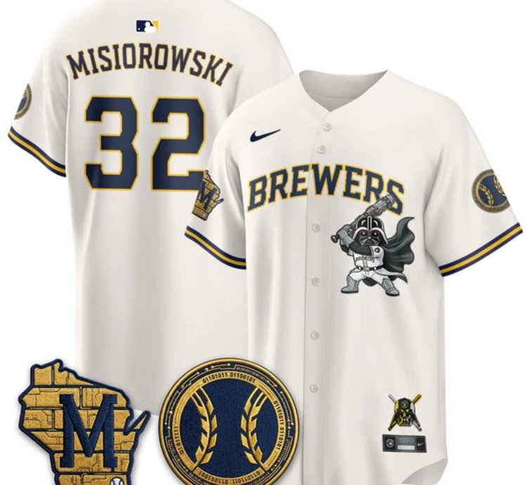 Jacob Misiorowski 32 City Connect Baseball Jersey Milwaukee Brewers X Sw All Stitched