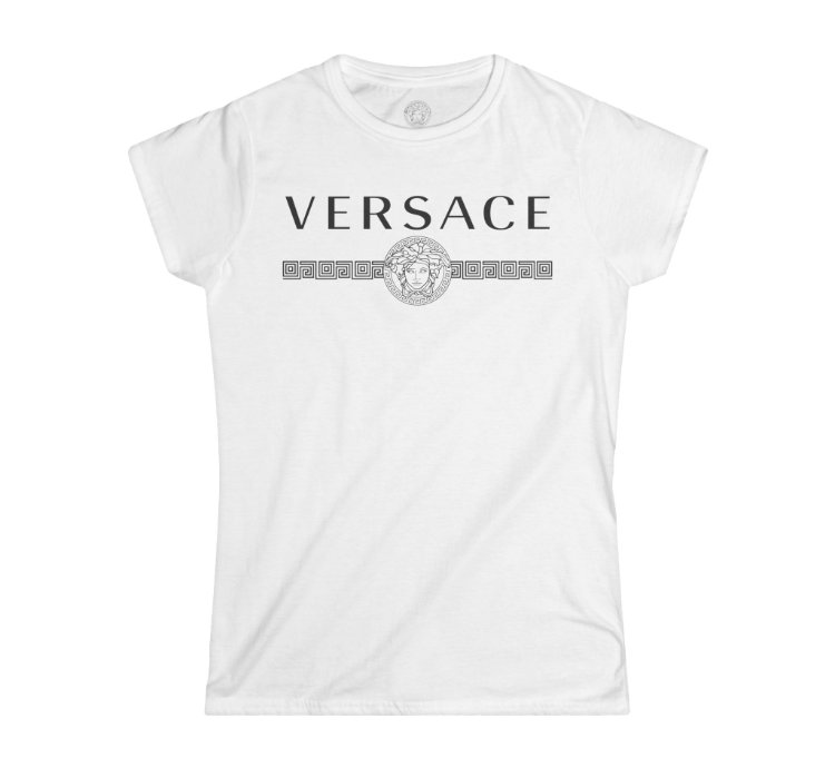 Versace Lineas Womens White T-shirt - Size Usa