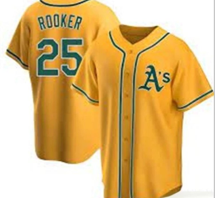 Brent Rooker Jersey 25 Athletics Vapor Premier Limited All Stitched Gold
