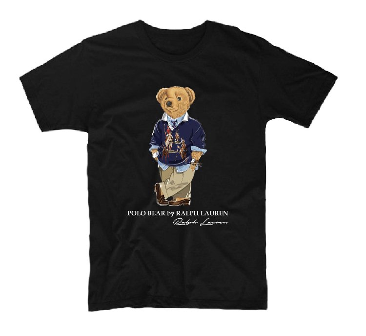 Polo Bear Preppy Logo Black T-shirt
