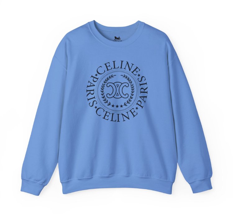 Celine University Carolina Blue Sweatshirt - Size Usa