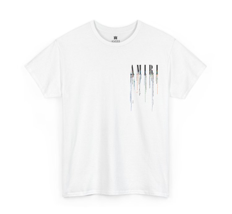 Amiri Paint Drip White T-shirt - Size Usa