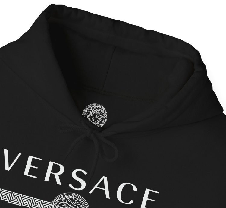 Versace Lineas Black Hoodie - Size Usa