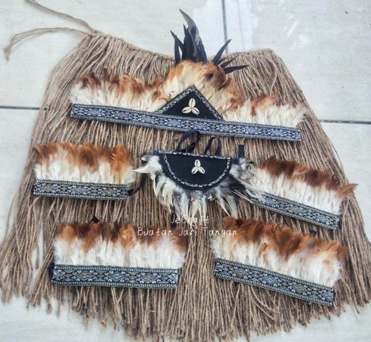 A Complete Set Of Traditional Papuan Costumes For Carnivals And Regional Dances