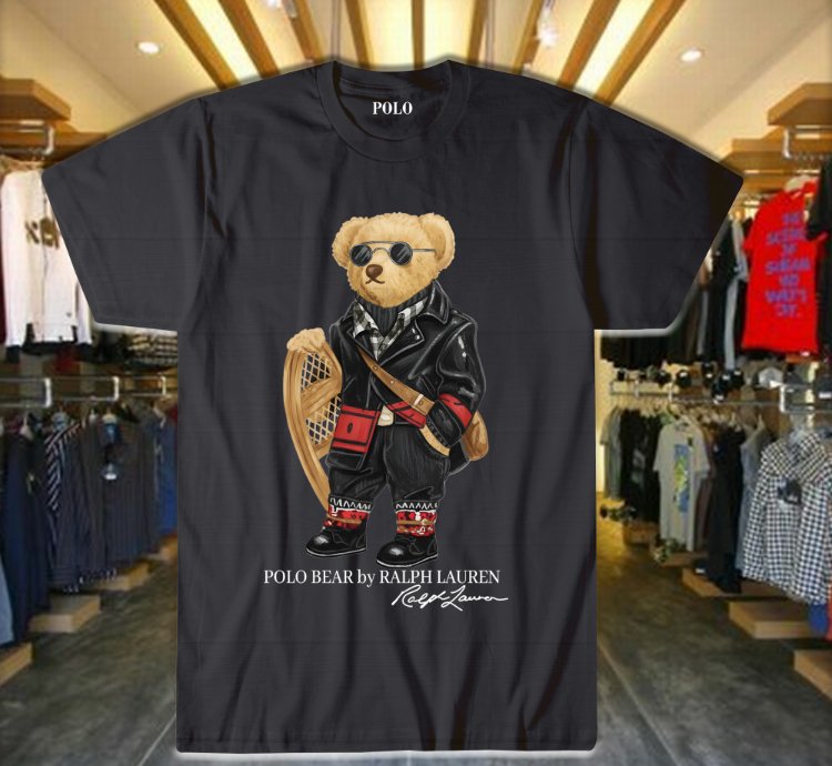 Polo Bear Streetstyle Hoodie Swag Bear Design Luxe Street Vibes Navy
