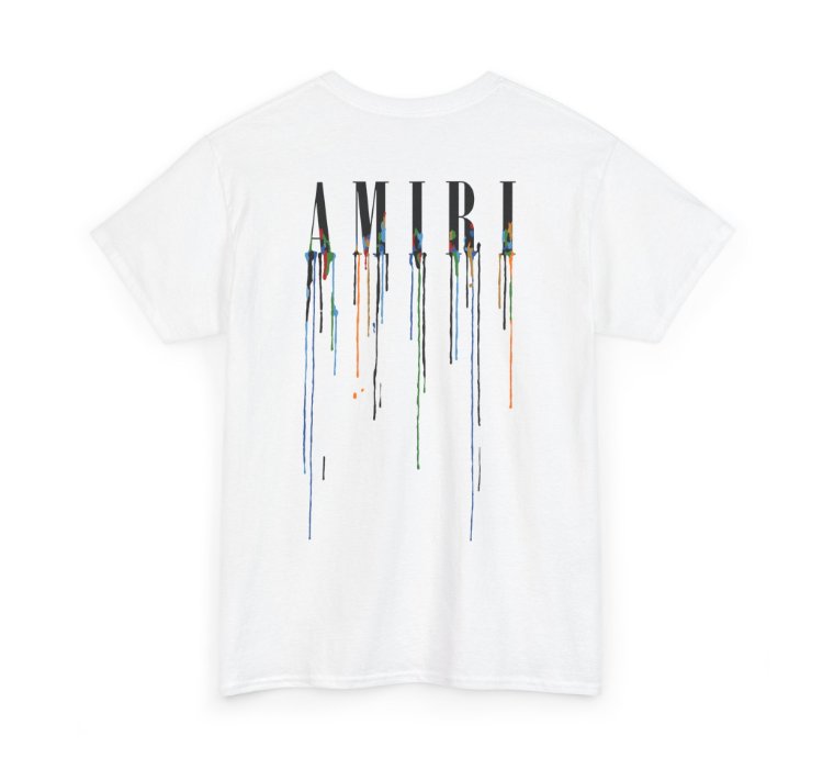 Amiri Paint Drip White T-shirt - Size Usa