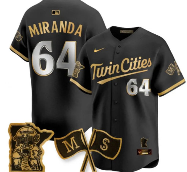 Jose Miranda 64 Minnesota Twins Baseball Jersey Vapor Patch Limited All Stitched