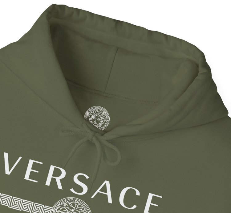 Versace Lineas Military Green Hoodie - Size Usa