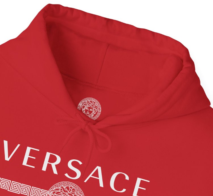 Versace Lineas Red Hoodie - Size Usa