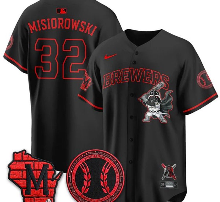 Jacob Misiorowski 32 City Connect Baseball Jersey Milwaukee Brewers X Sw All Stitched