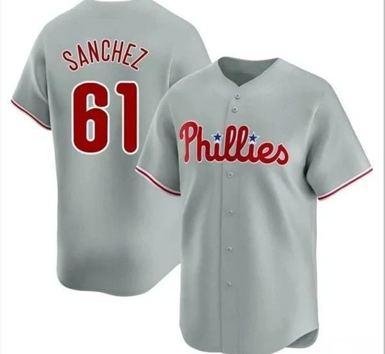 Cristopher Sánchez Jersey 61 Phillies Vapor Premier Limited Stitched Gray