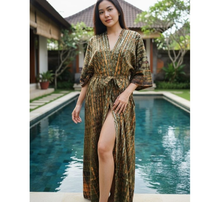 Oversized Belted Kimono Lightweight Boho Beach Cover Up