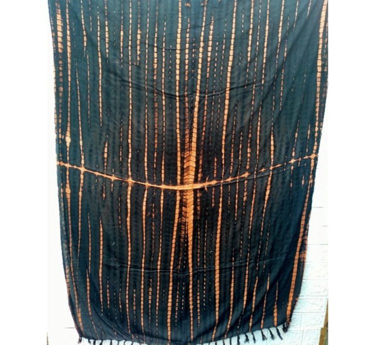 Artisan Batik Style Shawl Lightweight Rayon Scarf And Pareo
