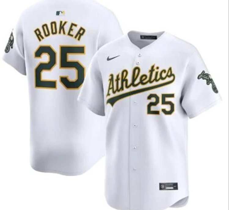 Brent Rooker Jersey 25 Athletics Vapor Premier Limited All Stitched White