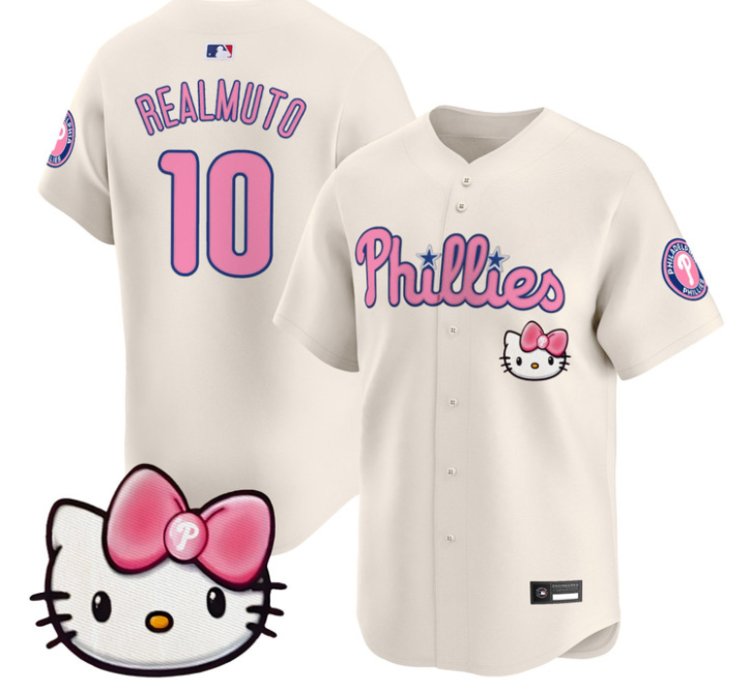 Jtrealmuto Jersey 10 Philadelphia Phillies Hello Kitty Stitched Cream