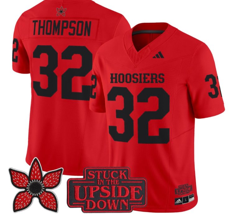 Anthony Thompson Jersey 32 Indiana Hoosiers Stranger Things Edition Stitched Red