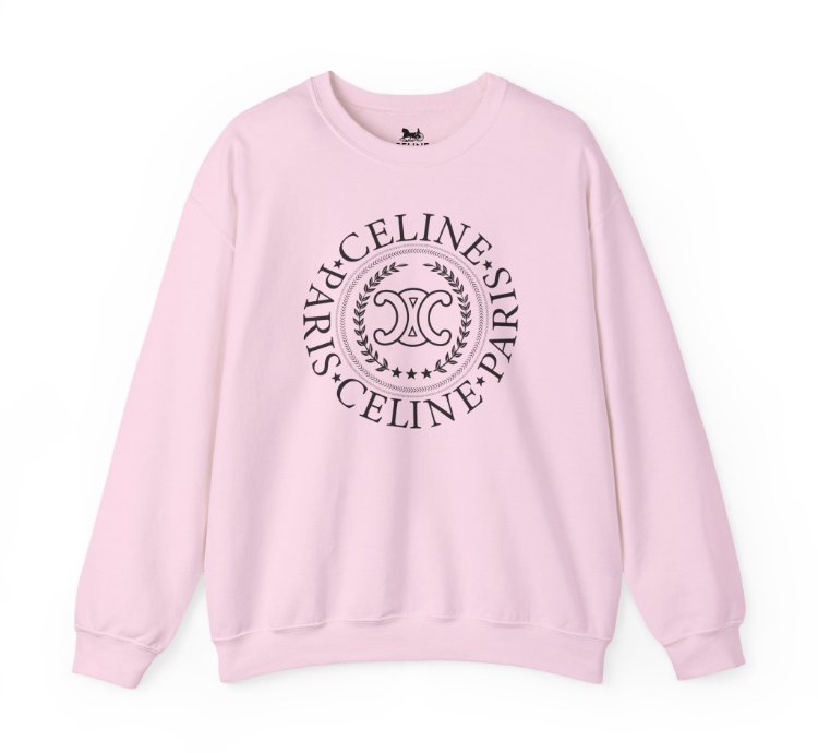 Celine University Light Pink Sweatshirt - Size Usa