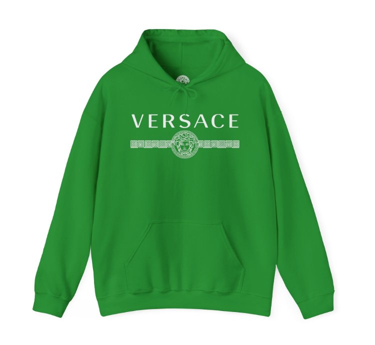 Versace Lineas Green Hoodie - Size Usa