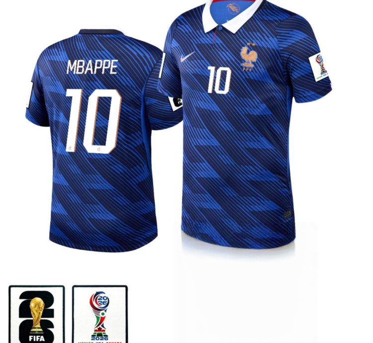 Kylian Mbappe 2026 World Cup Soccer Jersey Home