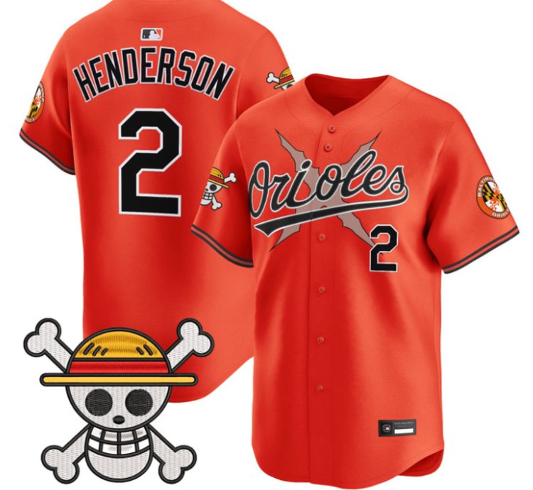 Gunnar Henderson Jersey 2 Baltimore Orioles One Piece Premier Stitched Orange