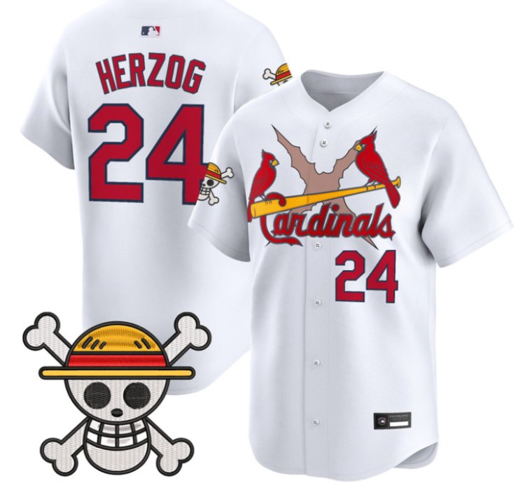 Whitey Herzog Jersey 24 St Louis Cardinals One Piece Premier Stitched White