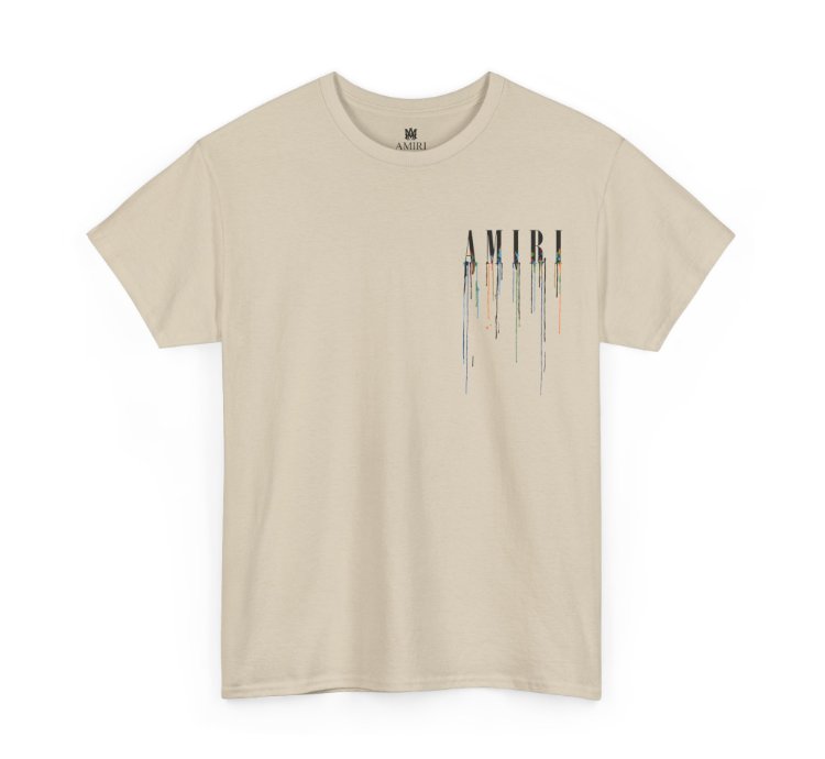 Amiri Paint Drip Sand T-shirt - Size Usa