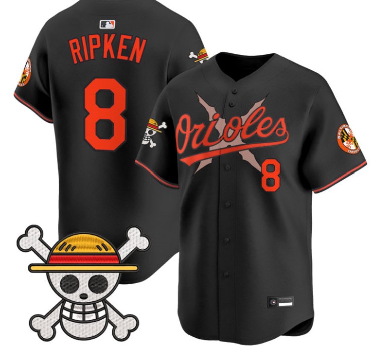 Cal Ripken Jersey 8 Baltimore Orioles One Piece Premier Stitched Black