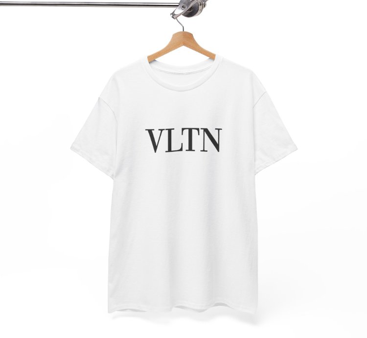 Valentino Vltn Logo Print White Unisex Tee