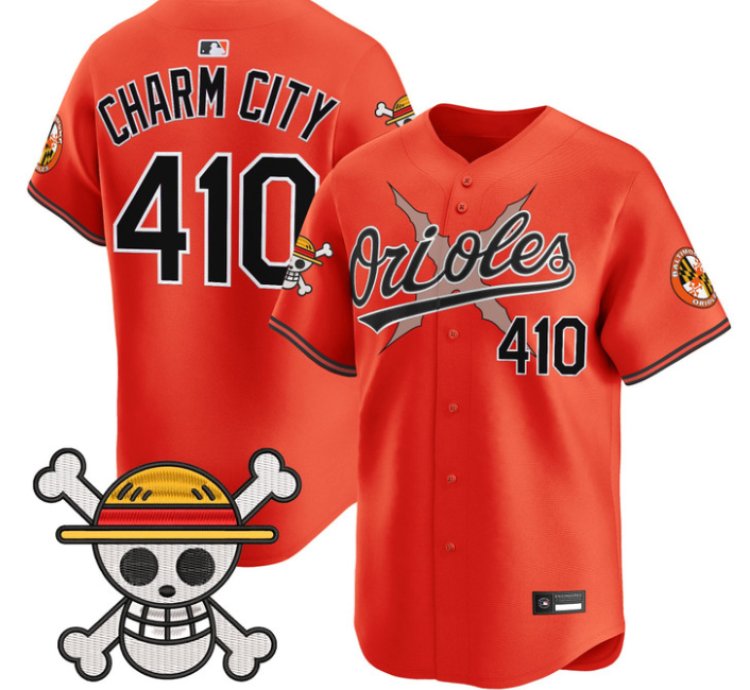 Charm City Jersey 410 Baltimore Orioles One Piece Premier Stitched Orange