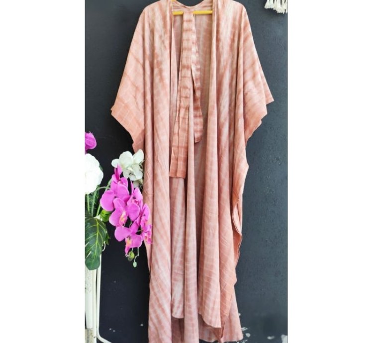 Relaxed Fit Maxi Kimono Lightweight Festival And Vacation Outerwear