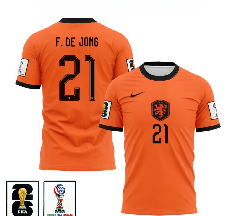 Frenkie De Jong 2026 World Cup Soccer Jersey