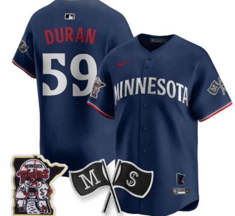 Jhoan Duran 59 Minnesota Twins Baseball Jersey Vapor Patch Limited All Stitched
