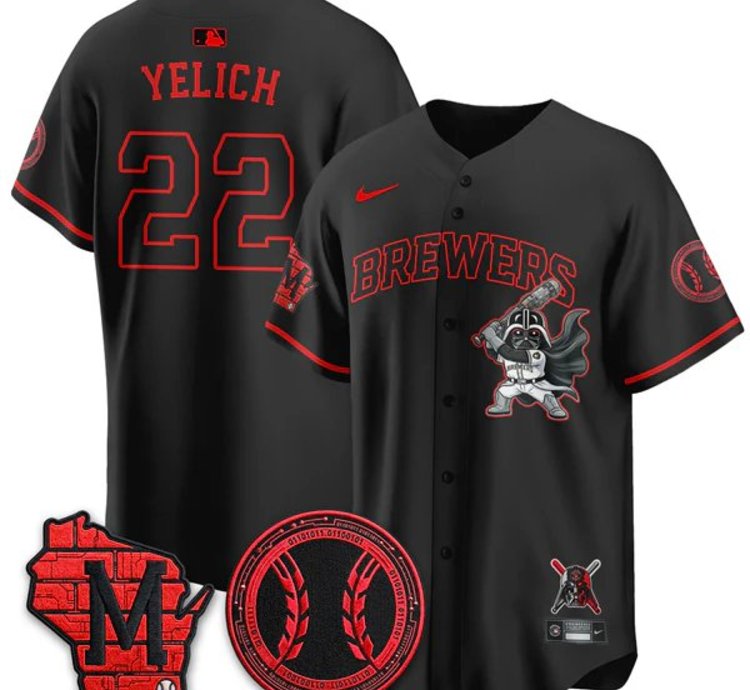 Christian Yelich 22 City Connect Baseball Jersey Milwaukee Brewers X Sw All Stitched
