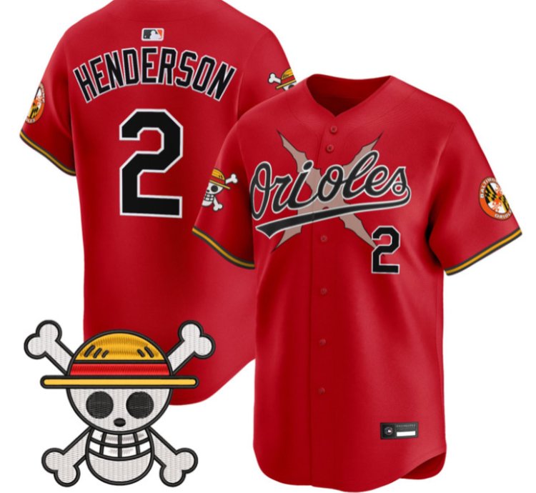 Gunnar Henderson Jersey 2 Baltimore Orioles One Piece Premier Stitched Red