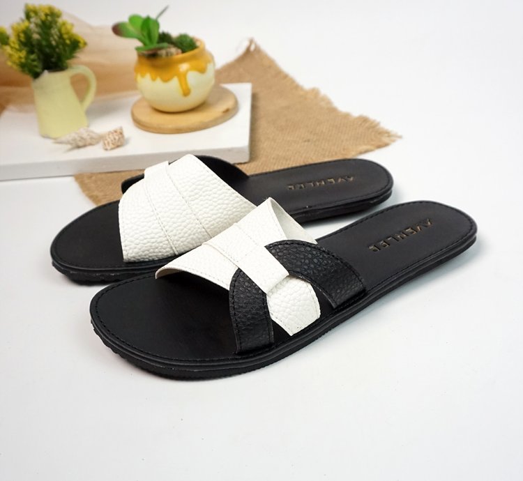 Casual Summer Slippers Open Toe Comfort Sandals Neutral Black Shoes