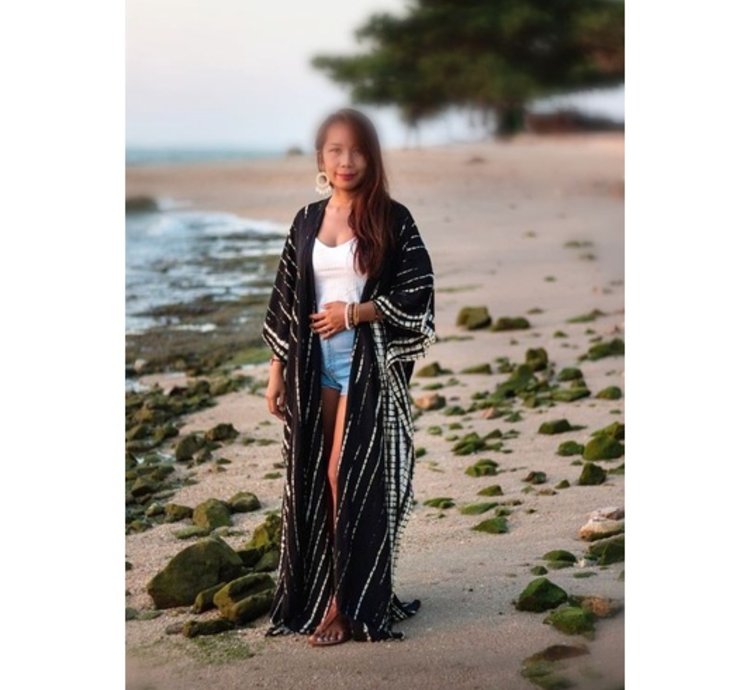 Handmade Style Tie Dye Kimono Elegant Layering Piece