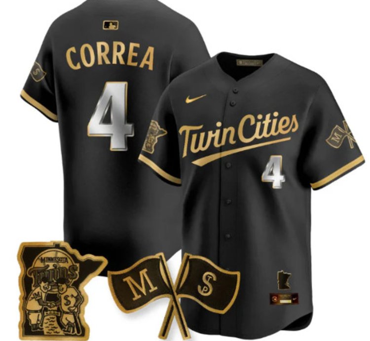Carlos Corre 4 Minnesota Twins Baseball Jersey Vapor Patch Limited All Stitched