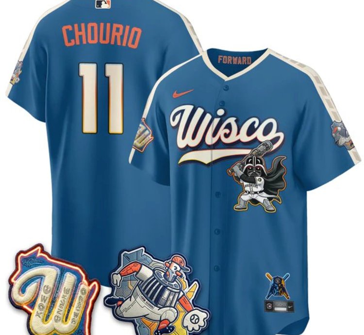 Jackson Chourio 11 City Connect Baseball Jersey Milwaukee Brewers X Sw All Stitched