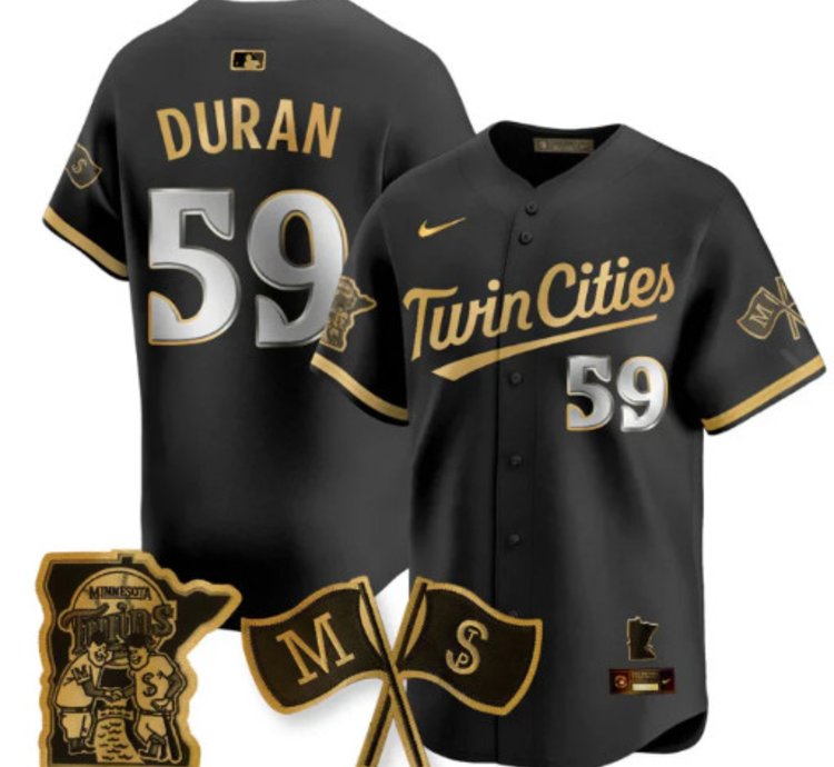 Jhoan Duran 59 Minnesota Twins Baseball Jersey Vapor Patch Limited All Stitched