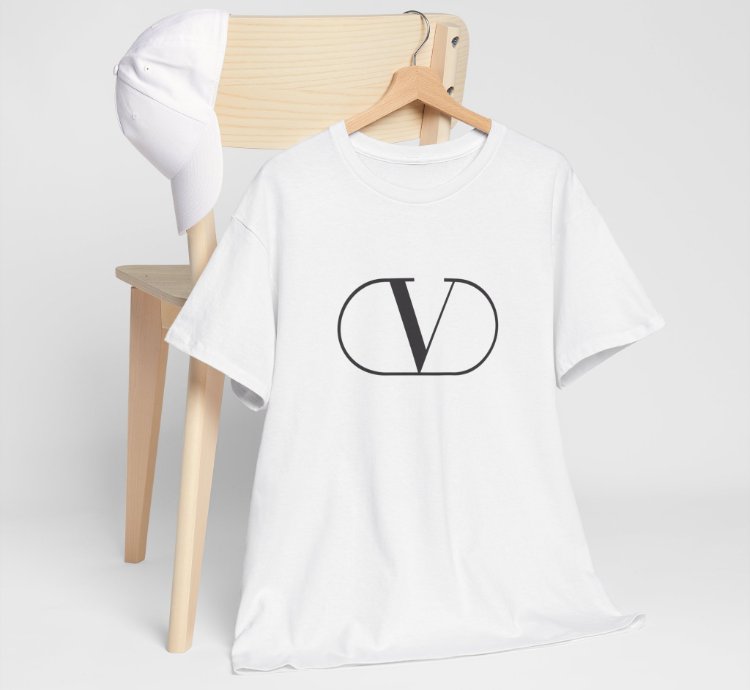 Valentino V Logo Print White Unisex Tee