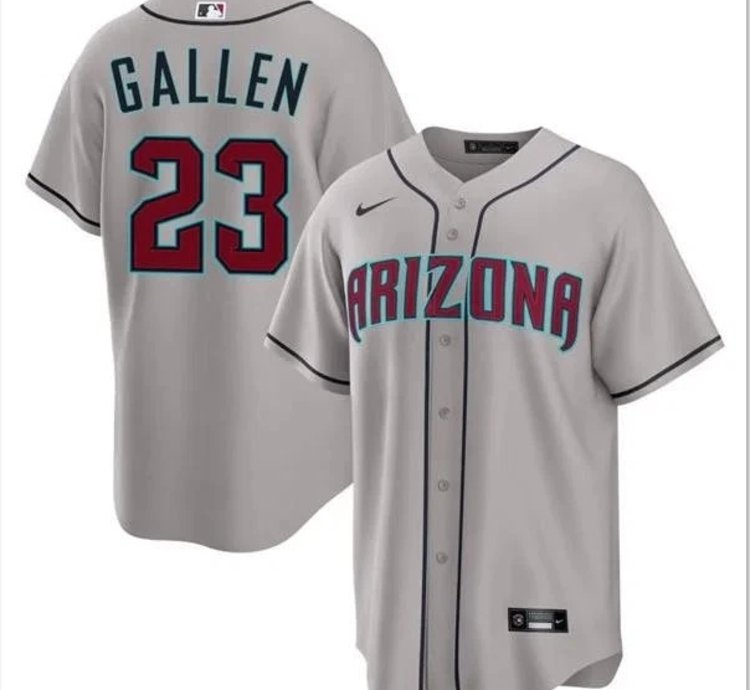 Zac Gallen Jersey 23 Diamondbacks Vapor Premier Limited All Stitched Gray