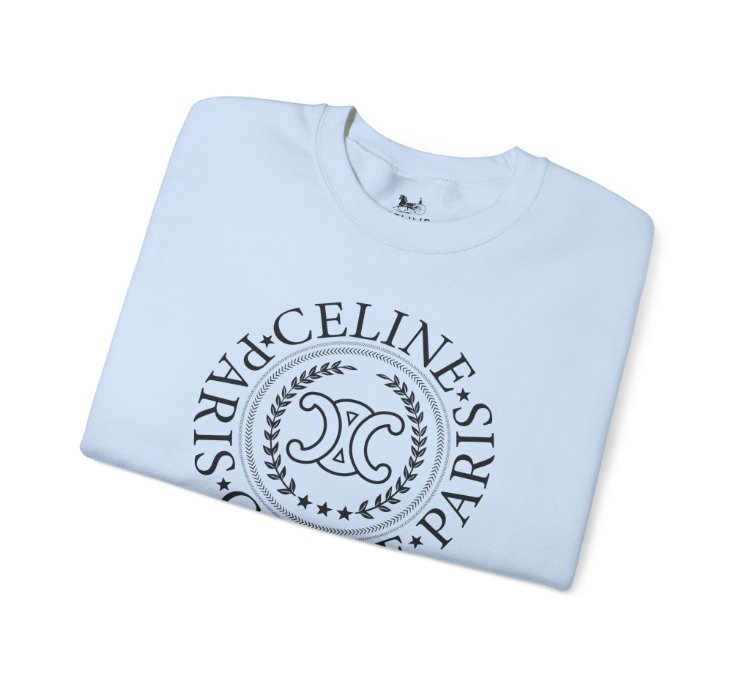 Celine University Light Blue Sweatshirt - Size Usa