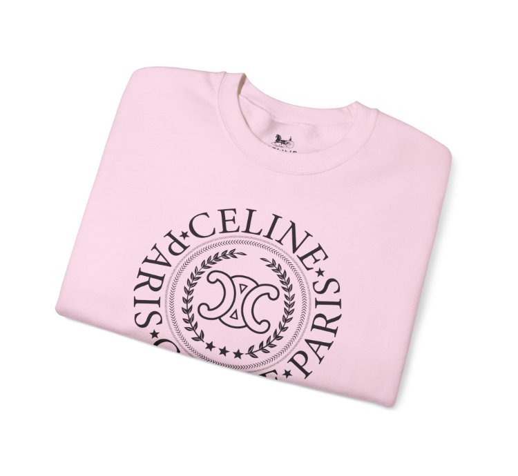 Celine University Light Pink Sweatshirt - Size Usa