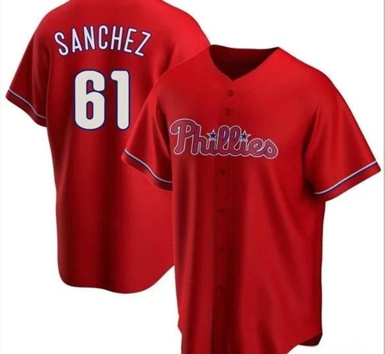 Cristopher Sánchez Jersey 61 Phillies Vapor Premier Limited Stitched Red