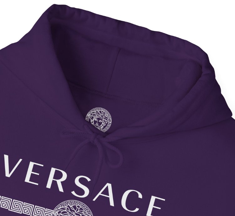 Versace Lineas Purple Hoodie - Size Usa