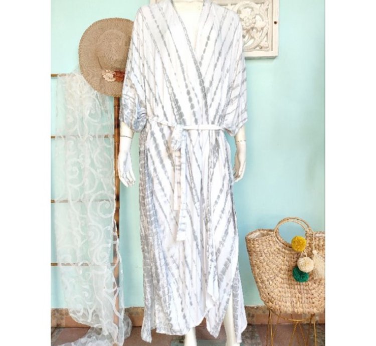 Womens Open Front Kimono Relaxed Fit Beach Cover Up