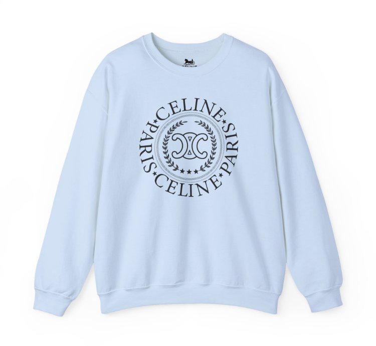 Celine University Light Blue Sweatshirt - Size Usa